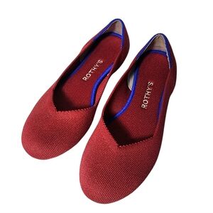 Rothy's Scooter Red The Flats Comfort Ballet Shoes Round Toe Women's Size W 6.5‎